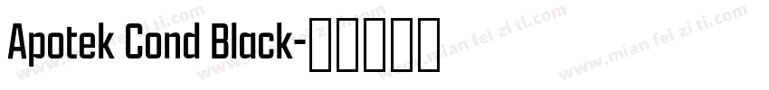 Apotek Cond Black字体转换